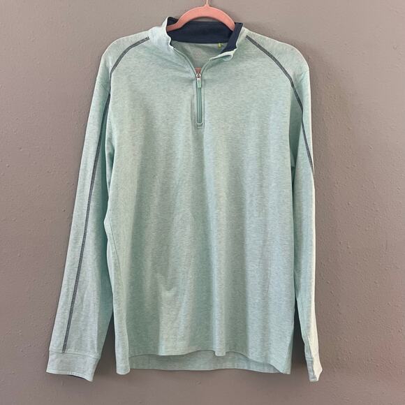 Tasc Performance Men’s Quarter-Zip Pullover – Size M Mint Green - Picture 1 of 6